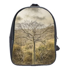 Ceiba Tree At Dry Forest Guayas District   Ecuador School Bags(large)  by dflcprints