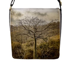 Ceiba Tree At Dry Forest Guayas District   Ecuador Flap Messenger Bag (l)  by dflcprints