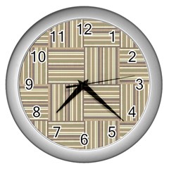 Pattern Wall Clocks (silver)  by Valentinaart