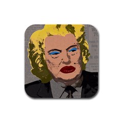 Happy Birthday Mr  President  Rubber Square Coaster (4 Pack)  by Valentinaart