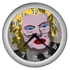 Happy Birthday Mr  President  Wall Clocks (silver)  by Valentinaart