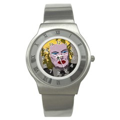 Happy Birthday Mr  President  Stainless Steel Watch by Valentinaart