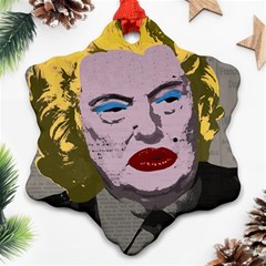 Happy Birthday Mr  President  Snowflake Ornament (two Sides) by Valentinaart