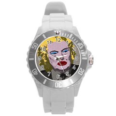 Happy Birthday Mr  President  Round Plastic Sport Watch (l) by Valentinaart