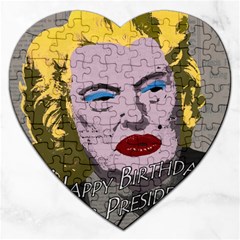 Happy Birthday Mr  President  Jigsaw Puzzle (heart) by Valentinaart