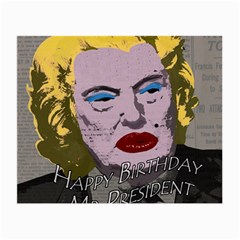 Happy Birthday Mr  President  Small Glasses Cloth (2-side) by Valentinaart