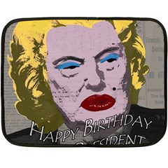 Happy Birthday Mr  President  Double Sided Fleece Blanket (mini)  by Valentinaart