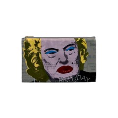 Happy Birthday Mr  President  Cosmetic Bag (small)  by Valentinaart