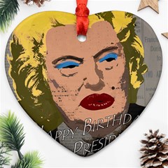 Happy Birthday Mr  President  Ornament (heart) by Valentinaart