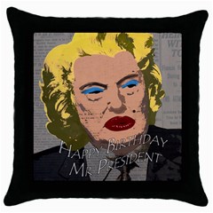 Happy Birthday Mr  President  Throw Pillow Case (black) by Valentinaart