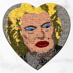 Happy Birthday Mr  President  Jigsaw Puzzle (heart) by Valentinaart