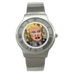 Happy Birthday Mr  President  Stainless Steel Watch by Valentinaart