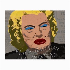 Happy Birthday Mr  President  Small Glasses Cloth (2-side) by Valentinaart