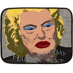 Happy Birthday Mr  President  Fleece Blanket (mini) by Valentinaart