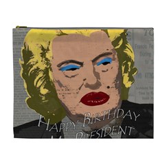 Happy Birthday Mr  President  Cosmetic Bag (xl) by Valentinaart