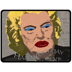 Happy Birthday Mr  President  Fleece Blanket (large)  by Valentinaart