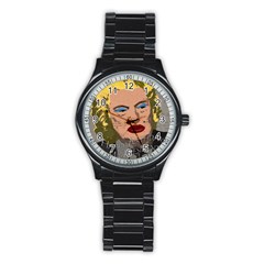 Happy Birthday Mr  President  Stainless Steel Round Watch by Valentinaart