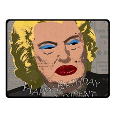 Happy Birthday Mr  President  Double Sided Fleece Blanket (small)  by Valentinaart