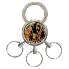 Artistic Effect Fractal Forest Background 3-ring Key Chains by Simbadda