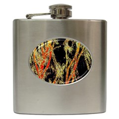 Artistic Effect Fractal Forest Background Hip Flask (6 Oz) by Simbadda