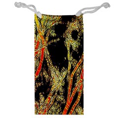 Artistic Effect Fractal Forest Background Jewelry Bag by Simbadda