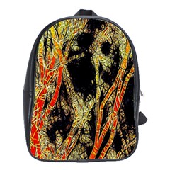 Artistic Effect Fractal Forest Background School Bags(large)  by Simbadda