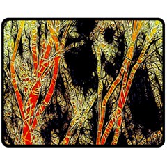 Artistic Effect Fractal Forest Background Fleece Blanket (medium)  by Simbadda