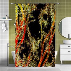 Artistic Effect Fractal Forest Background Shower Curtain 48  X 72  (small)  by Simbadda