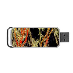 Artistic Effect Fractal Forest Background Portable Usb Flash (two Sides) by Simbadda