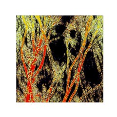 Artistic Effect Fractal Forest Background Small Satin Scarf (square) by Simbadda