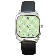 Pattern Square Metal Watch