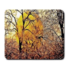 Summer Sun Set Fractal Forest Background Large Mousepads by Simbadda