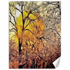 Summer Sun Set Fractal Forest Background Canvas 12  X 16   by Simbadda