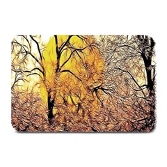 Summer Sun Set Fractal Forest Background Plate Mats by Simbadda