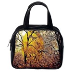 Summer Sun Set Fractal Forest Background Classic Handbags (One Side) Front