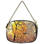 Summer Sun Set Fractal Forest Background Chain Purses (One Side)  Front