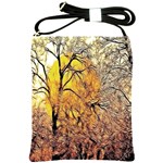 Summer Sun Set Fractal Forest Background Shoulder Sling Bags Front