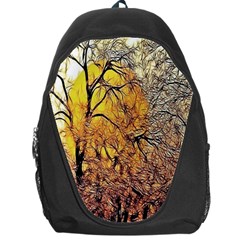 Summer Sun Set Fractal Forest Background Backpack Bag by Simbadda