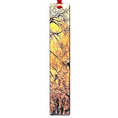 Summer Sun Set Fractal Forest Background Large Book Marks by Simbadda