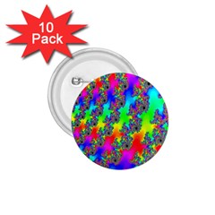 Digital Rainbow Fractal 1 75  Buttons (10 Pack) by Simbadda