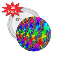 Digital Rainbow Fractal 2 25  Buttons (100 Pack)  by Simbadda