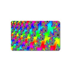 Digital Rainbow Fractal Magnet (name Card) by Simbadda