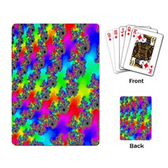 Digital Rainbow Fractal Playing Card by Simbadda