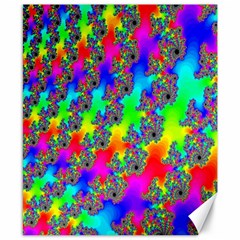 Digital Rainbow Fractal Canvas 8  X 10  by Simbadda