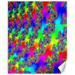 Digital Rainbow Fractal Canvas 16  X 20   by Simbadda