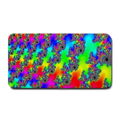 Digital Rainbow Fractal Medium Bar Mats by Simbadda