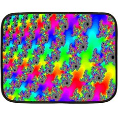 Digital Rainbow Fractal Fleece Blanket (mini) by Simbadda