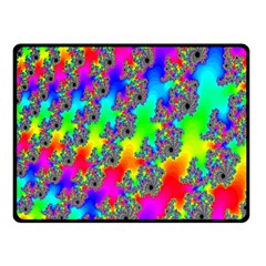 Digital Rainbow Fractal Fleece Blanket (small) by Simbadda