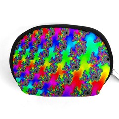 Digital Rainbow Fractal Accessory Pouches (medium)  by Simbadda