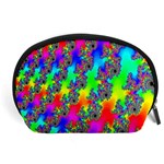 Digital Rainbow Fractal Accessory Pouches (Large)  Front